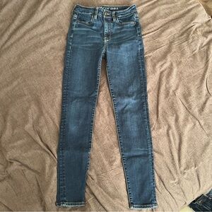 AEO Super Hi-Rise Jegging Blue Size 4